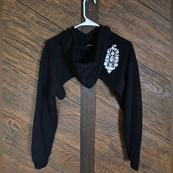 FP Movement by Free People Black Workout Hoodie Shrug M/L - Picture 3 of 5